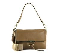 Abro Leder Schultertasche Umhängetasche Leather Ariete Shoulderbag Coconut hellbraun