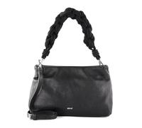 Abro Leder Schultertasche Umhängetasche Leather Dalia Shoulder Bag Ines Black/Nickel schwarz