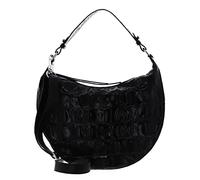 Abro Leder Schultertasche Umhängetasche Leather Primitivo Hobo Bag Lulu Black/Nickel schwarz