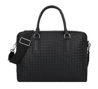 abro Lotus Handtasche Leder 39 cm schwarz