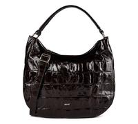 abro Leather Maxi Cocco Mia Hobo Bag Dark Brown