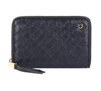 Abro Leather Piuma Weaving Zip Wallet Navy