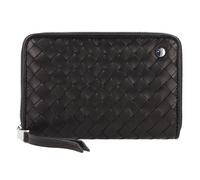 abro Piuma Geldbörse Leder 15 cm schwarz