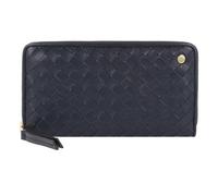 abro Piuma Geldbörse Leder 19 cm blau