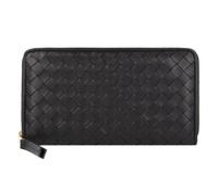 abro Piuma Geldbörse Leder 19 cm black-gold