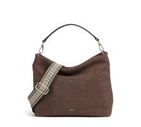 Abro Raffia Kaia Beuteltasche dunkelbraun, Naturfaser, Damen
