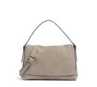 Abro Suede Carina Schultertasche hellgrau, aufgerautes Leder, Damen