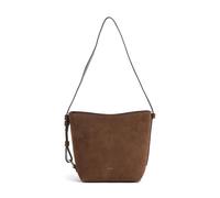 Abro Suede Cosmo Schultertasche dunkelbraun, Rauleder, Damen