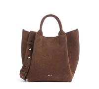 Abro Suede Essential Small Handtasche dunkelbraun, Rauleder, Damen