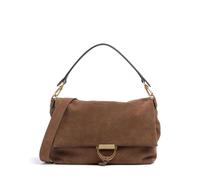 Abro Suede Temi Large Schultertasche dunkelbraun, Rauleder, Damen
