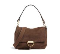 Abro Suede Temi Medium Schultertasche dunkelbraun, aufgerautes Leder, Damen