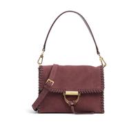 Abro Suede Temi Stitch Schultertasche bordeaux, aufgerautes Leder, Damen