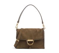 Abro Suede Temi Stitch Schultertasche olivgrün, Rauleder, Damen