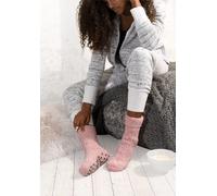 ABS-Socken LAVANA "Stoppersocken, Anti Rutsch, Wollsocken", Damen, Gr. 39-42, rosa, Polyacryl, Polyamid, Polyester, Schurwolle, sonstige Fasern, meliert, elastisch, Socken, Haussocken mit rutschfester