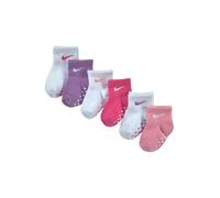 ABS-Socken NIKE SPORTSWEAR "POP COLOR GRIPPER INFANT/TODDLER AN", Mädchen, Gr. 86-92, bunt (6x bunt), Baumwollmischung, unifarben, Socken, für Babys, im 6er-Set (70878223-86) 6x bunt