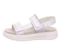 Absatzsandale Leder \ SUNWALKE METALLIC SILVER - Gr. - 39