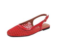 Absatzschuhe Damen, Elegant Faux Leder Slingpumps Damen Sandalen Mit Absatz Sommer Slingback Frühling Damenschuhe Ballerina Kitten Heels Festliche Schuhe Riemchenpumps