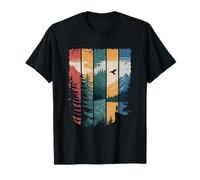 Abstract Art Berg Natur Vögel See T-Shirt