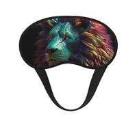 Abstrakte 3D-Kunst-Löwen-Schlafmaske für Seitenschläfer, weich, atmungsaktiv, Augenmaske, Verdunkelung, Seide, Augenschlaf mit elastischem Band, Nacht-Augenbinde für Damen und Herren, Reise-Nickerchen