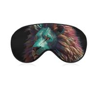 Abstrakte 3D-Kunst-Löwen-Schlafmaske, weiche, bequeme Augenmaske mit verstellbarem Riemen, Augenabdeckung, Augenschatten für Männer und Frauen, Arbeit, Reisen