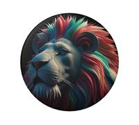 Abstrakte 3D-Kunst-Löwenknopfnadeln, 6,1 cm, runde Anstecknadeln, Metall, personalisiertes Bild, Foto, Anstecknadel-Set für Bastelbedarf, Weihnachten, DIY-Projekte, 12 Stück