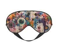 Abstrakte bunte tropfende Kreise, Schlafmasken für Schlaf, doppelseitig, Schlafmasken für Damen und Herren, Verdunkelungs-Augenabdeckungen zum Schlafen, Reisen