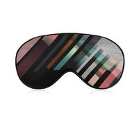Abstrakte Dreieck gestreifte Augenmaske, seitliche Schlafmaske, leichte Augenbinde, Schlafmaske, Nasenpolster und Gummiband für Kinder, Frauen und Männer