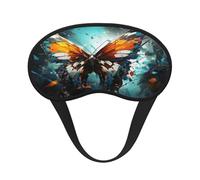 Abstrakte dunkle Schmetterlings-Augenmaske zum Schlafen, weiche und bequeme Augenmaske, entspannende Nulldruck-Nacht-Augenbinde