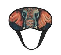 Abstrakte Elefanten-Schlafmaske für Seitenschläfer, weich, atmungsaktiv, Augenmaske, Verdunkelung, Seide, Augenschlaf mit elastischem Band, Nacht-Augenbinde für Damen und Herren, Reise-Nickerchen