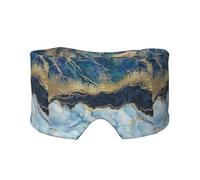 Abstrakte Farbe Gold Glitter Blau Marmor, Vollständige Augenabdeckungen, lichtblockierende Augenmaske, Schlafaugen- und Ohrenschützer
