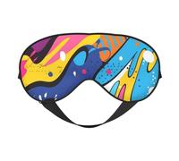 Abstrakte Farbspritzer-Schlafmaske, Augenmasken zum Schlafen, doppelseitig, Schlafmasken für Damen und Herren, Verdunkelungs-Augenabdeckungen zum Schlafen, Reisen