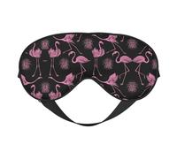 Abstrakte Flamingo-Augenmaske, doppelseitig, weich, verdunkelnd, Schlafmaske, Nachtschlaf-Augenmaske