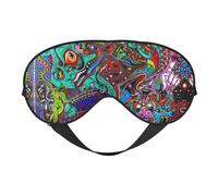 Abstrakte Kunst-Augenmaske, Verdunkelungs-Augenmaske, Unisex, Schlaf-Augenabdeckungen mit verstellbaren Trägern, Reise-Augenmaske