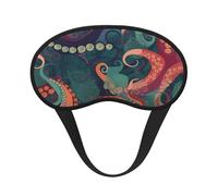 Abstrakte Oktopus-Schlafmaske für Seitenschläfer, verdunkelnde Augenmaske für Damen und Herren, Nulldruck-Schlafmasken, weiche, atmungsaktive Augenabdeckung, bequeme Augenbinde, Lidschatten für