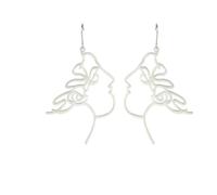 Abstrakte Schönheit Gesicht baumeln Ohrringe Edelstahl Frauen Ohrring Mode Unikat