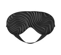 Abstrakte schwarze und weiße Wellen Schlafmaske, Augenmasken zum Schlafen, doppelseitig, Schlafmasken für Damen und Herren, Verdunkelungs-Augenabdeckungen zum Schlafen, Reisen