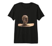 Abstraktes Gesicht fließende Linien Moderne Skulptur Spirituelle Kunst Premium T-Shirt