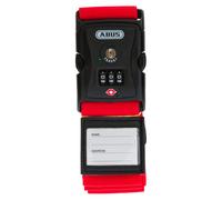 ABUS 620TSA/192 Kofferband rot - Koffergurt mit Zahlenschloss und Adressfeld
