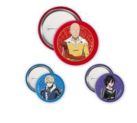 ABYSTYLE Anstecker One Punch Man Saitama, Genos & Sonic - Offizielles Produkt - Metall - Durchmesser 3,8 cm