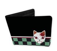 ABYSTYLE - Demon Slayer Geldbörse Maske Fuchs Vinyl, grün, environ 11 cm x 9,5 cm fermé, Klassisch