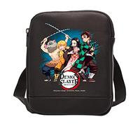 ABYstyle - Demon SLAYER Tasche/Umhängetasche, Vinyl, klein, Noir, 22 cm x 17 cm x 35 cm