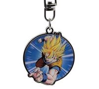 ABYSTYLE - Dragon Ball Z Schlüsselanhänger Goku Super Saiyan, mehrfarbig, Dimensions : diamètre environ 3,6 cm