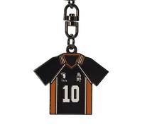 ABYSTYLE Haikyu Offizieller Jersey-Schlüsselanhänger, Metall, Nummer 10, Karasuno-Design, 4,8 x 5,3 cm, Anime-Manga-Zubehör, Merch-Geschenk