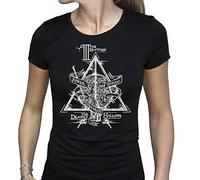 ABYSTYLE - Harry Potter - T-Shirt - Heiligtümer des Todes - Schwarz - Damen (S)