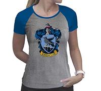 ABYSTYLE - Harry Potter - T-Shirt - Ravenclaw - Damen - Grau und Blau - Premium, Gris, XL