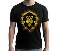 ABYstyle Herren T-Shirt World of Warcraft Alliance, Gr. L, Schwarz