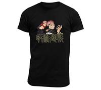 Jujutsu Kaisen - Itadori & Sukuna - T-Shirt - Schwarz - XXL - 100% Baumwolle,Jersey Schwarz XXL