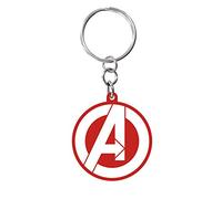 Schlüsselanhänger Avengers Logo rot-weiß, aus Kunststoff (PVC). - Marvel