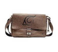 ABYSTYLE Naruto Shippuden Konoha Village Umhängetasche 15x2x12 Anime Manga Taschen Zubehör Merch Geschenk, Braun