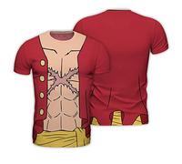 ABYstyle One Piece Replica T-Shirt Luffy New World, Rot, Herren, M